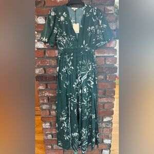Green floral dress